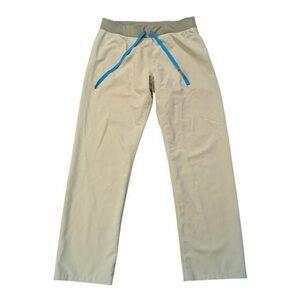 Figs Joggers - Sandstone with Blue Drawstring